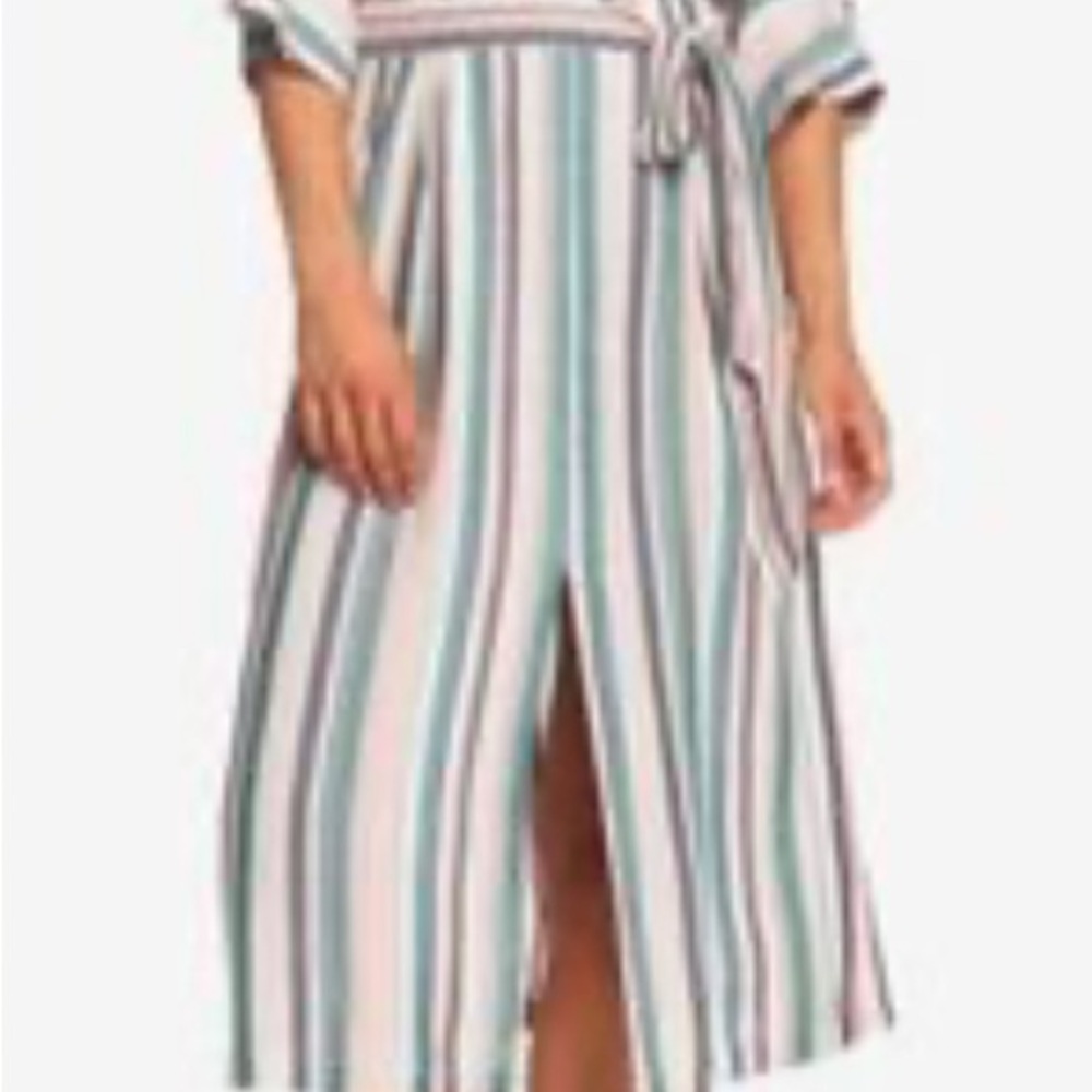Roxy Striped Pink and Green long Women's Dress